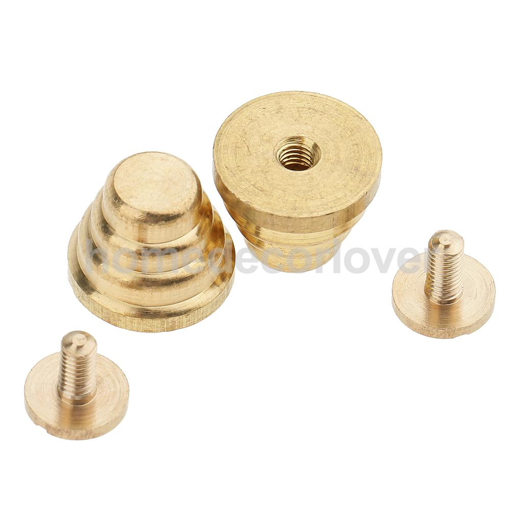 18 Stuks Leathercraft Massief Messing Schroef Paddestoel Nagel Stud Klinknagel Accessoire
