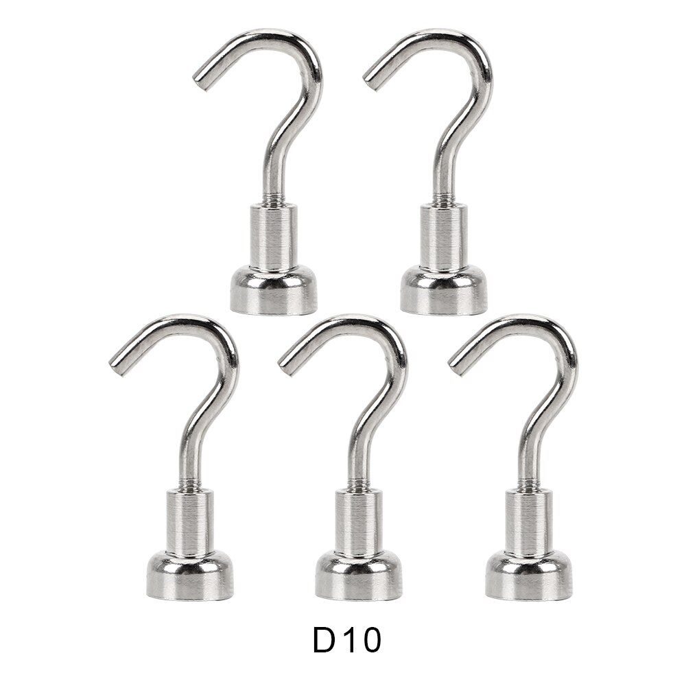 NICEYARD 5 pcs Wall Storage Hooks Surfaces Not Scratch Organization Magnetic Hooks Super Suction For Home Kitchen Refrigerator