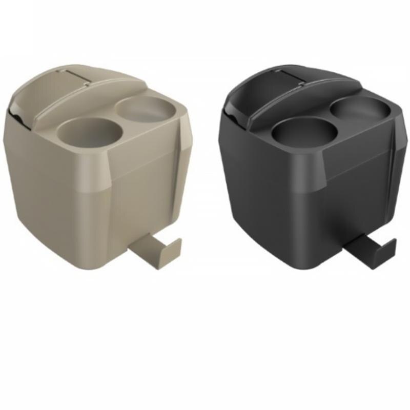 Boîte de rangement de poubelle multifonction | Pour voiture, boîte de rangement de poubelle avec support de verre pour bouteille d'eau, boîte de rangement de voiture