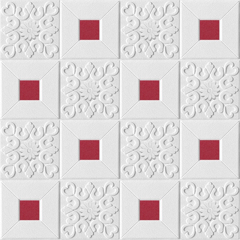 3D Wall Sticker Stereo Ceiling Panel Roof Decor Foam Wallpaper Self-adhesive Waterproof DIY Living Room Decoration TV Background: 05 / 4pcsX70X70cm