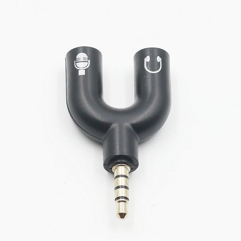 Jack 3.5 Mm Audio Kabel Connector Hoofdtelefoon Plug 1 Is Verdeeld In 2 Koppels Delen Headset Adapter