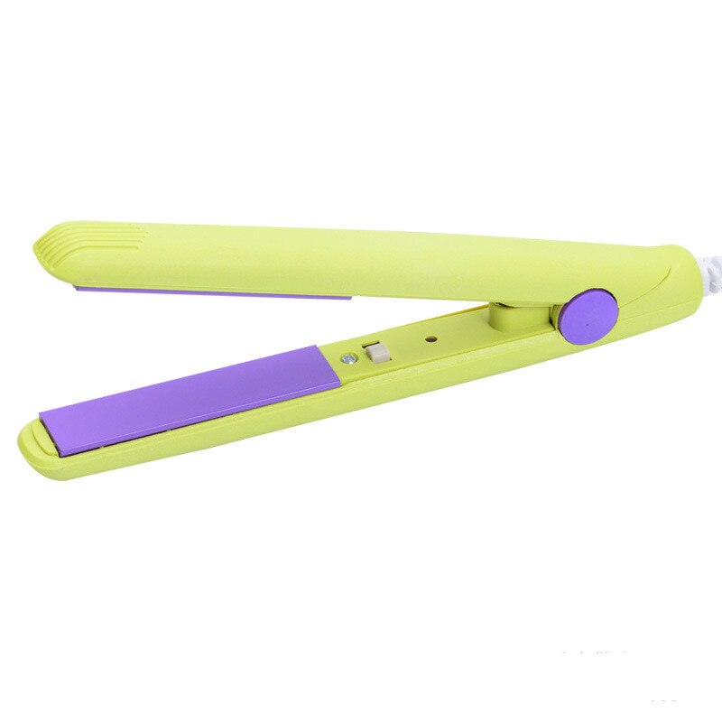 Mini rolo de cachos para cabelo, prancha de cabelo reta portátil para ondulação capilar, rolo, ferramenta elétrica, quente: green