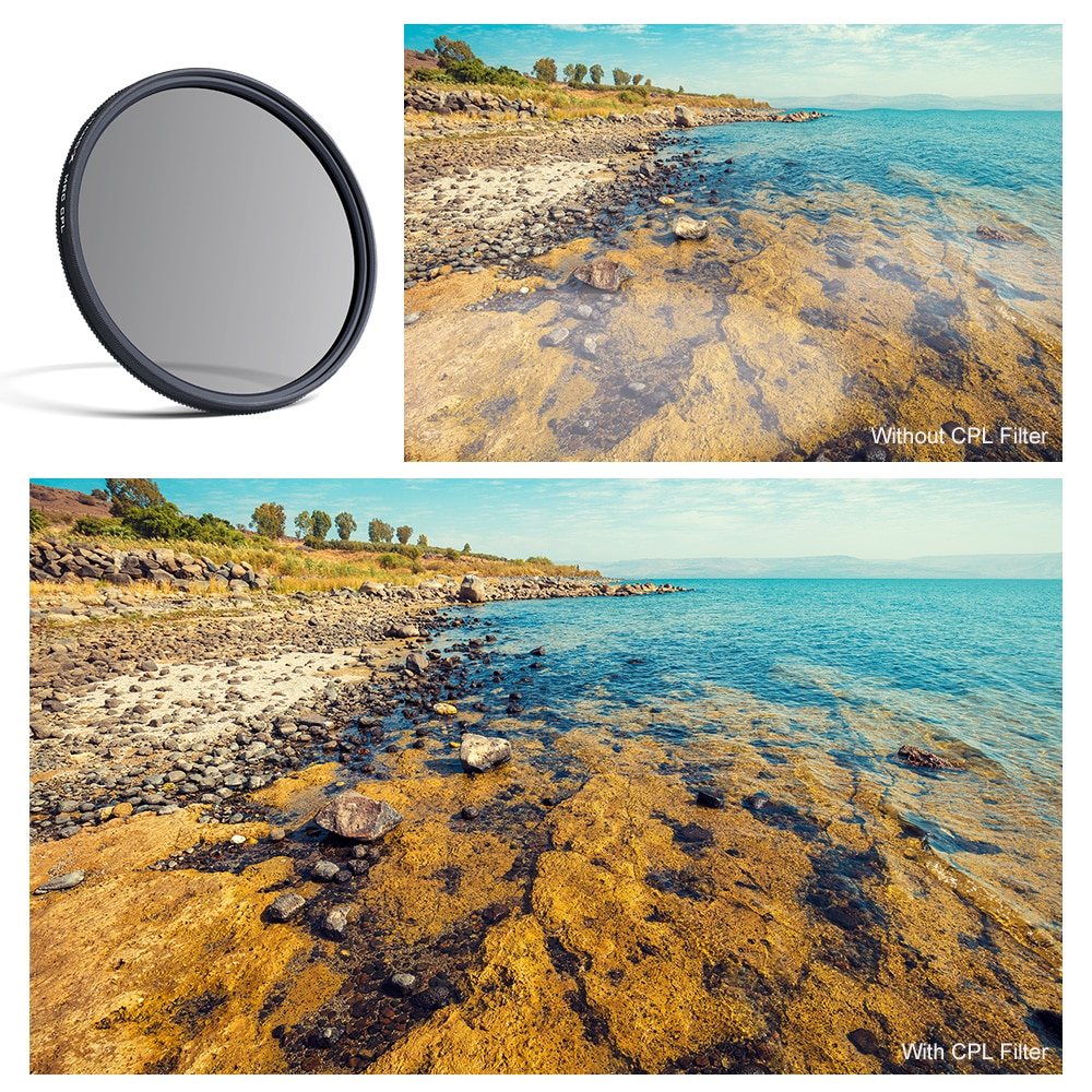 K&amp;F Concept Nano-X Circular Polarizer Filter 58mm 62mm 67mm 72mm 77mm 18 Layer Coated Super Slim CPL Filter for Nikon Canon Sony