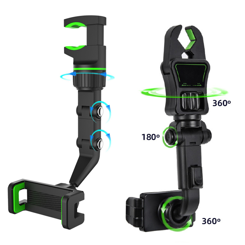Multifunctionele Telefoon Houder Auto Dashboard Zonneklep Clip 360 Draaibaar Achteruitkijkspiegel Mount Universele Gps Bracket Stand