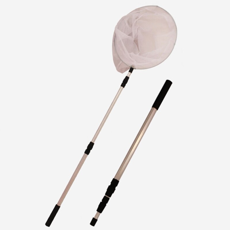 Filet de pêche à poignée télescopique en alliage d&#39;aluminium, filet à insectes pour enfants, capture papillon libellule, activité de plein air pour enfants
