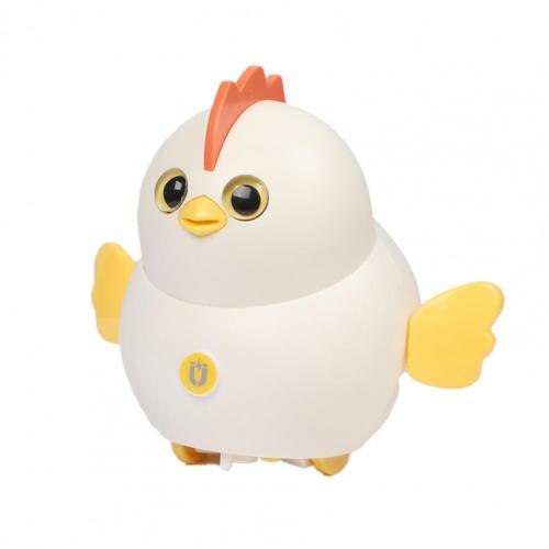 Pollo oscilante eléctrico, polluelo de juguete magnético de plástico con dibujos animados para el hogar: Blanco