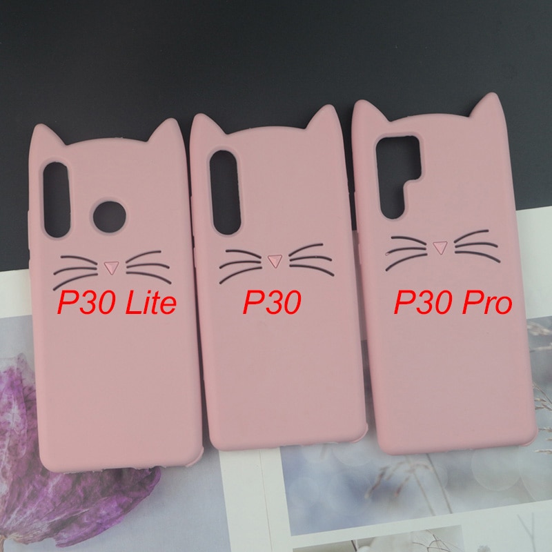 Cute 3D Cartoon Silicon Case for Huawei Honor 10i Cases Japan Glitter Beard Cat Lovely Ears Kitty Phone Cover