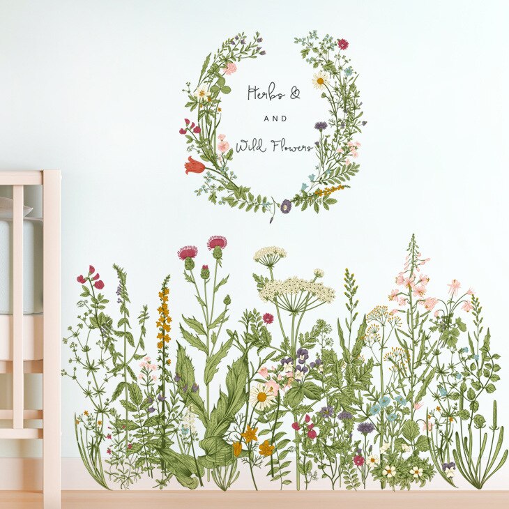 Muurstickers Bloemen Voor Thuis Plint Deur Slaapkamer Decoratie Plant Blad Vinyl Muur Deacls Zelfklevende Wallpapers Muurschilderingen: Default Title