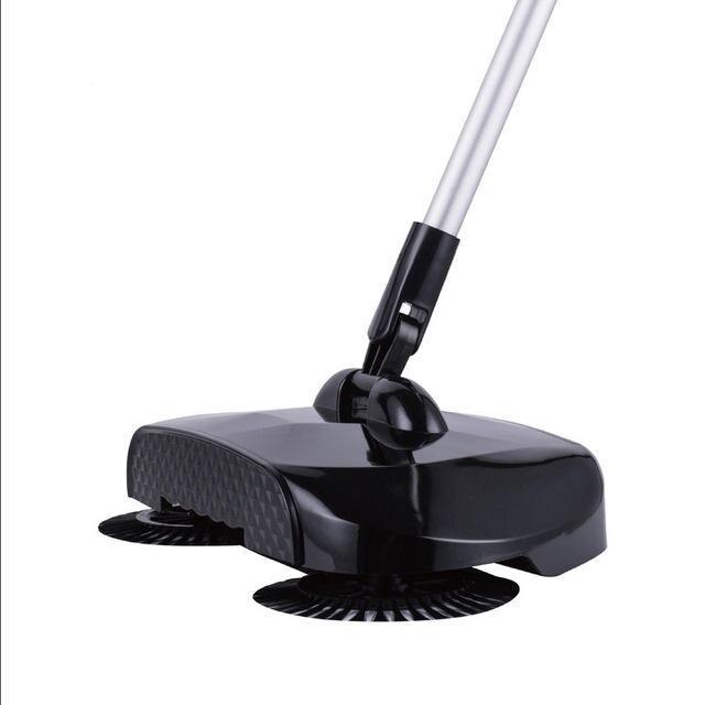 48 balayeuse poussée Type main poussée magique balai pelle à poussière poignée ménage nettoyage paquet main poussée balayeuse vadrouille: Black