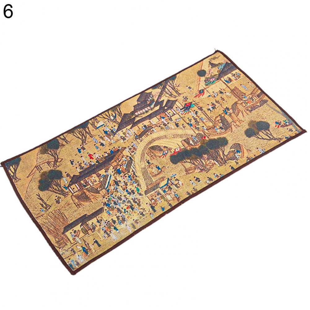 Chinese Painted Tea Towel Absorbent Rag Cotton Flax Table Cleaning Cloth Tea Cloth Household Dish Cleaning Wipe салфетки на стол: 6