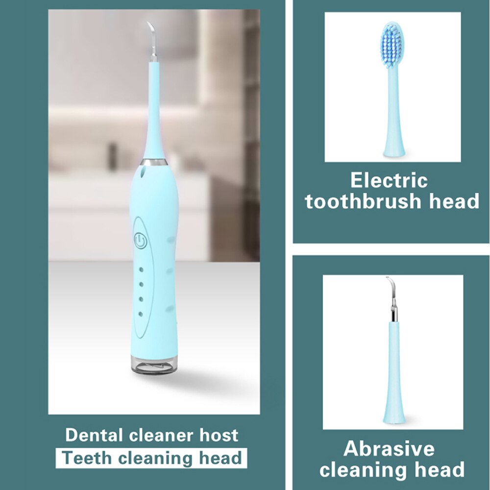 2in1 Ultra Sonic Sonic Tandheelkundige Scaler Tandsteen Verwijderen Witter Tooth Cleaner Hoge Frequentie Trillingen Huishoudelijke Elektrische Tandenborstel