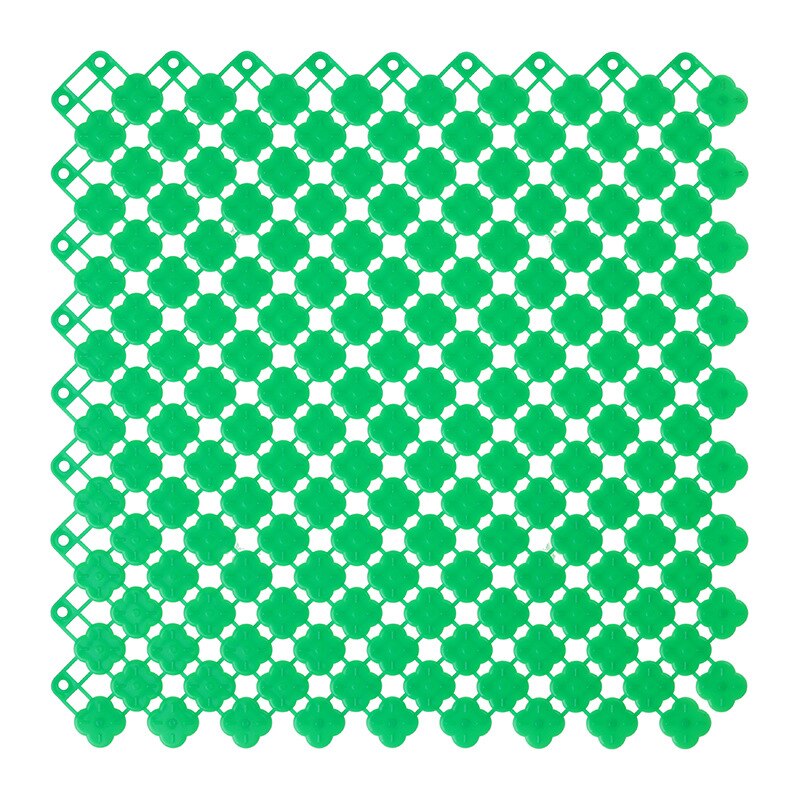 25*25cm Anti Slip Bathroom Mat Bath Shower Safe Floor Mat Bathtub Mat Splicing Clippable Flexible Soft Bathroom Rug Foot Massage: Green