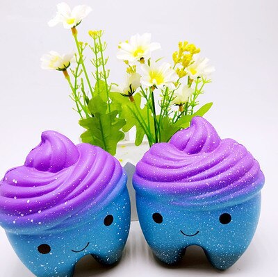 dell'UNITÀ di elaborazione lenta ripresa stella denti di vendita caldo nuovo Squishy simulato stella dente giocattoli di pressione