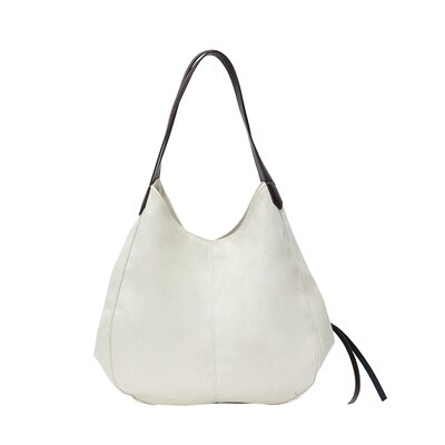 DIDA BEAR femmes toile sacs à main femme Hobos unique sacs à bandoulière Vintage solide multi-poches dames Totes Bolsas: WHITE