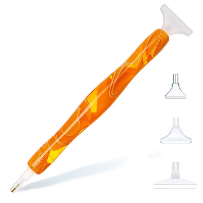 DIY 5D Diamond Painting Pen Kit Resin Diamond Art Pen Tools and Accessories Multifunctional Point Drill Tool Diamond Pen: Orange