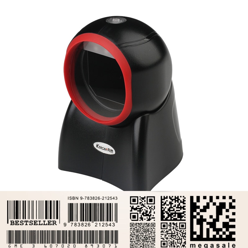 Kercan Automatic Orbit Omni-Directional 2D/QR PDF417 Data Matrix CCD Image Bar Code Scanner Reader with USB For Supermarket