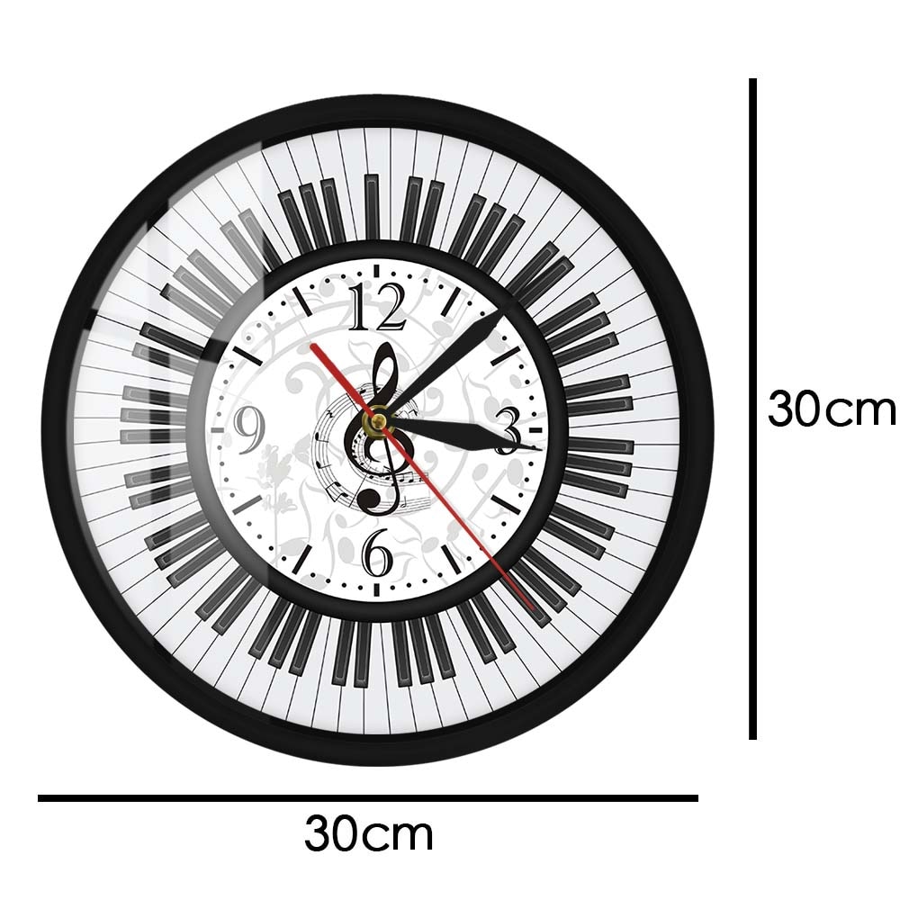 Teclado de Piano con marco de Metal, reloj LED de arte de pared, Control de sonido, notas musicales, reloj de pared, estudio de música, decoración, de pianista