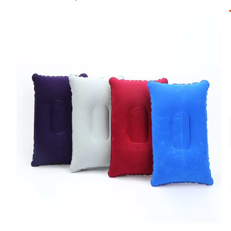 Inflatable Pillow PVC Nylon Sleep Air Pillows Ultralight Home Cushion Camping Travel Hiking Beach Car Plane Head Rest Camp Gears