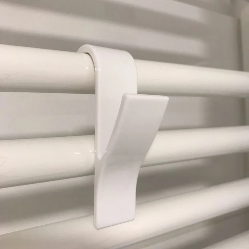 6 stücke Aufhänger Für Beheizte Handtuch Heizkörper Schiene Bad Haken Halter Kleiderbügel Percha Plegable Schal Aufhänger weiß