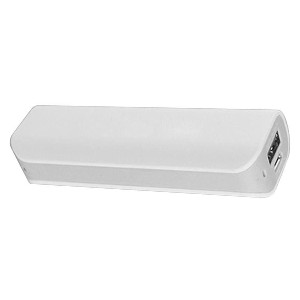 Power Bank Shell Free Welding USB Ports Power Bank PCB Charger Case DIY Kits Powered By 2600mAh 18650 Battery: White