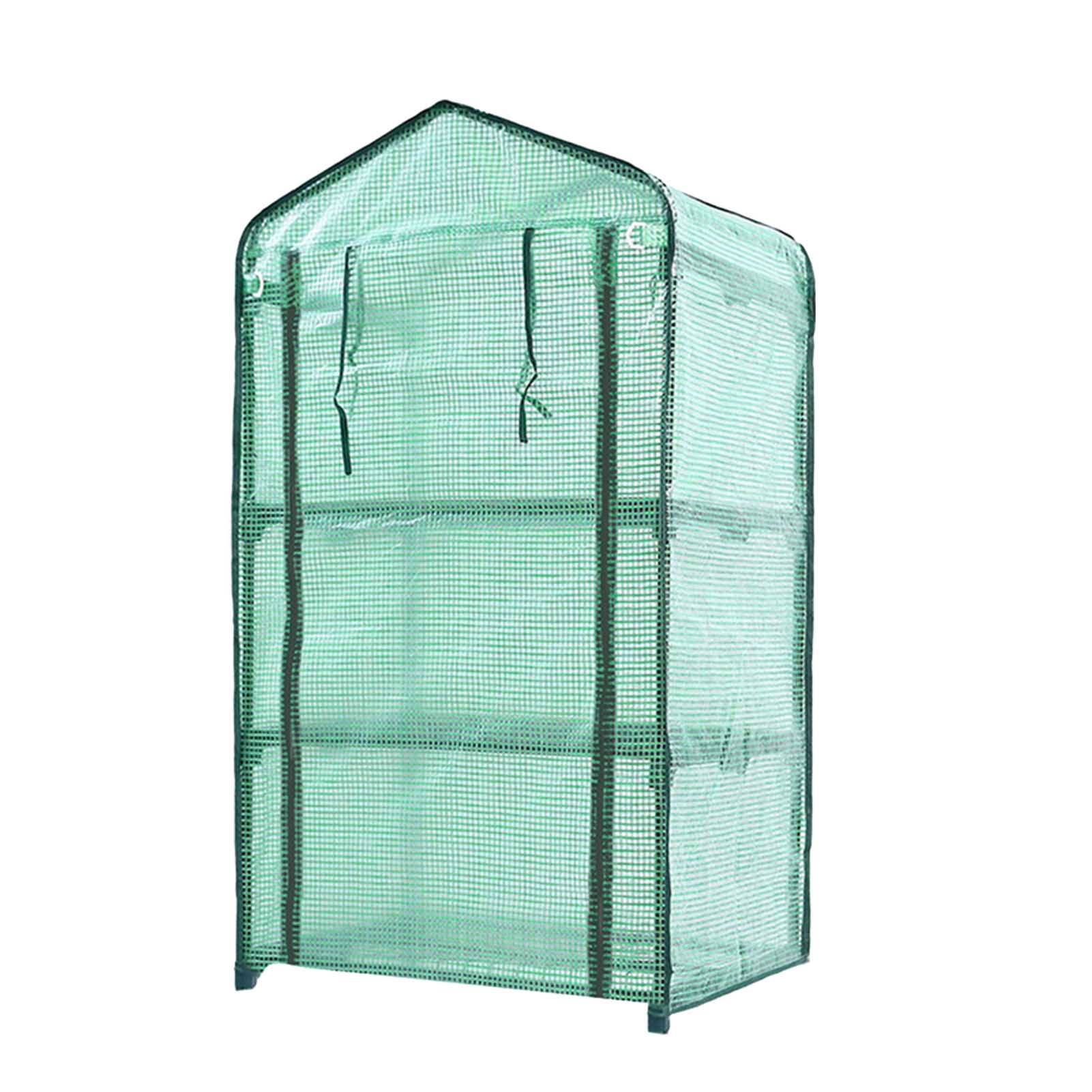 Mini Home Plant Kas Schuur Tuin Serre Outdoor Growbag Growhouse Pvc Cover Plastic Growbag Tuin: Three layers