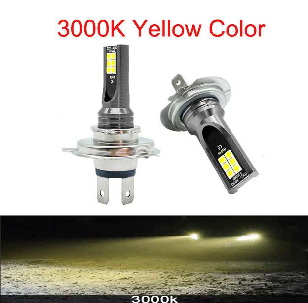 2Stck Super Helle H4 H7 LED-lampe Auto Scheinwerfer Motorrad H1 H3 H8 H9 H11 Auto Nebel Lampen 9005 9006 HB3 HB4 Licht 12v 24V 80W: 3000 Karat Goldene / H11