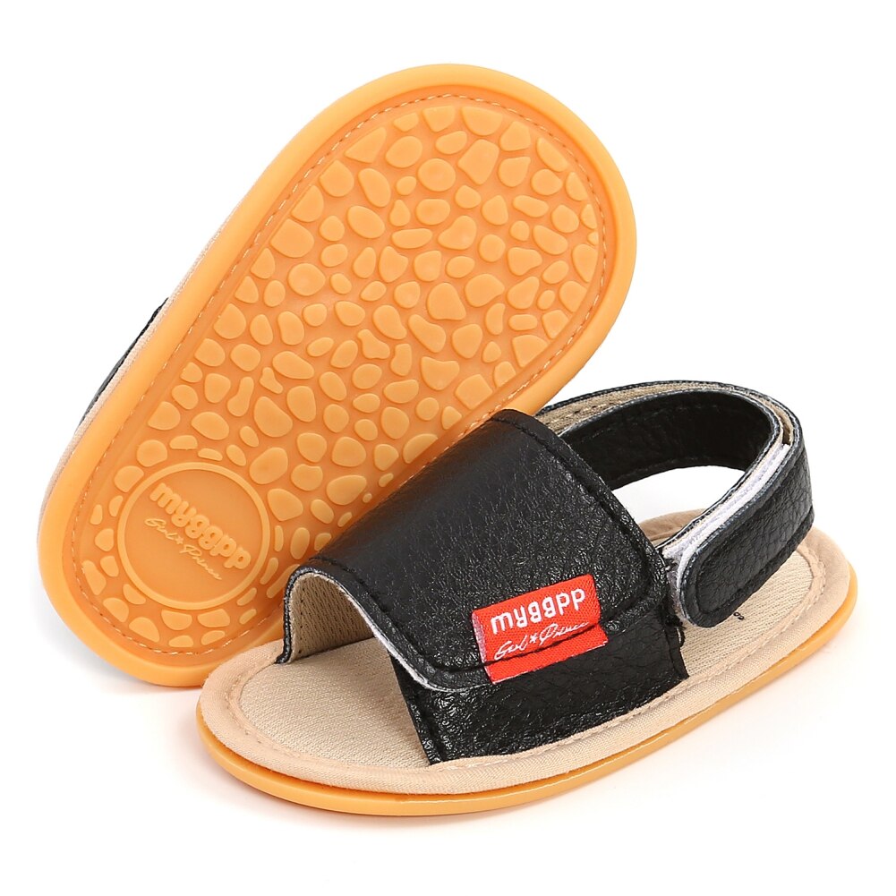 Bobora-zapatos de leopardo informales de cuero PU para verano, sandalias antideslizantes para recién nacido, primeros pasos, 0-18 meses: B / 0-6 meses