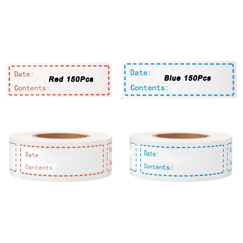 300Pcs Removable Freezer Labels 1 x 3 Inch Food Storage Stickers, Refrigerator Freezer Paper Label Easy Clean