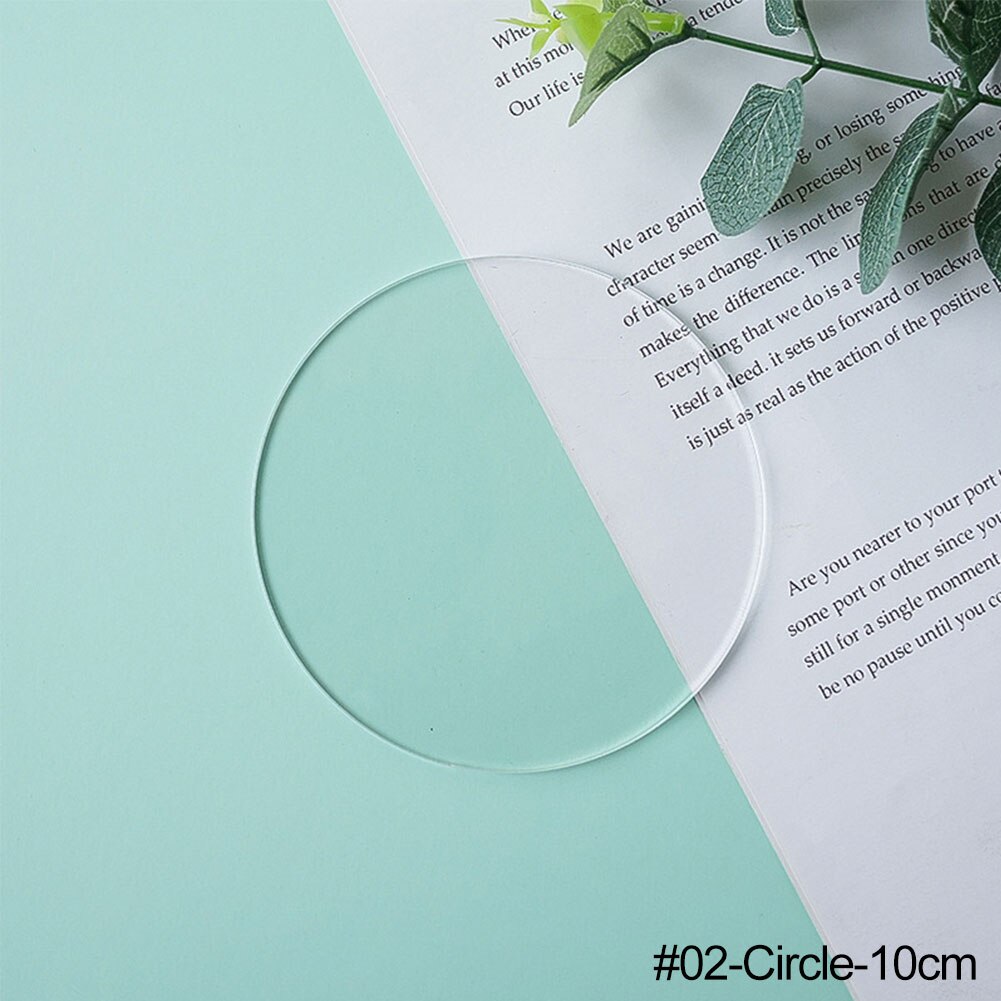 Transparent Acrylic Plate Photography Props Life Shoot Props For Jewelry Cosmetics INS Photo Shooting Background Decoration: Circle-10cm