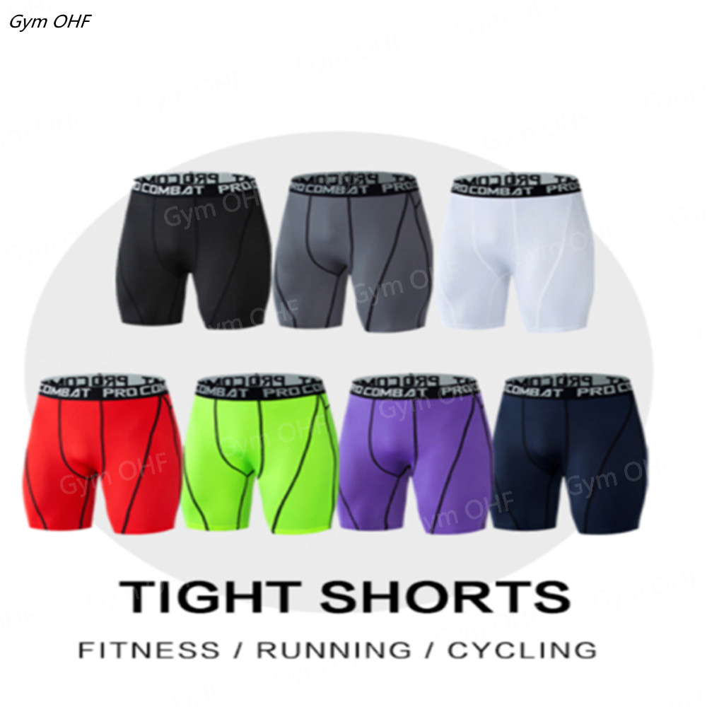 Men Bodybuilding Shorts Fitness Compression Leggings Workout Inseam Outfit Male Muscle Alive Elastic Skinny Tights S-3X