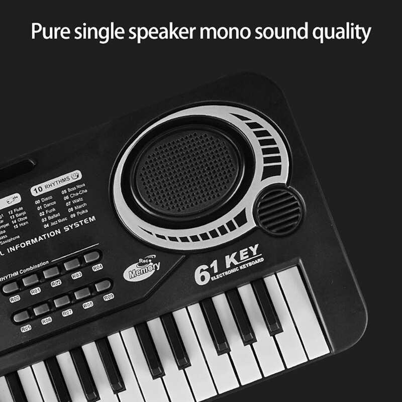 Kids Muziek Piano Toetsenbord 61 Toetsen Piano Keyboard Speelgoed Met Microfoon Piano Speelgoed Cadeau Voor Beginners Jongens Meisjes Leeftijden 3-12