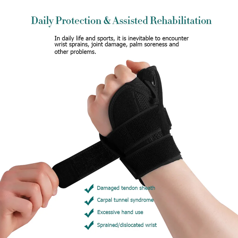 Attelle Spica de pouce réglable, 1 pièce, attelle de poignet stabilisatrice de pouce, Support pour hommes et femmes, arthrite du canal carpien, ténosynovite