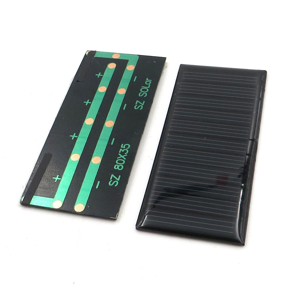 Solcelle 5.5v 0.38w 70ma mini solar system gør-det-selv til batteri mobiltelefon oplader polykrystallinsk solpanel modul system