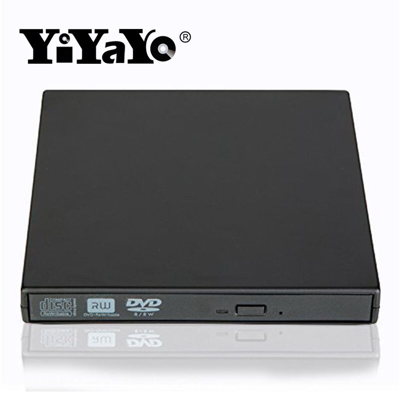 YiYaYo External DVD Optical Drive USB 2.0 DVD-ROM Player CD/DVD-RW Burner Reader Writer Recorder Portatil for Windows PC