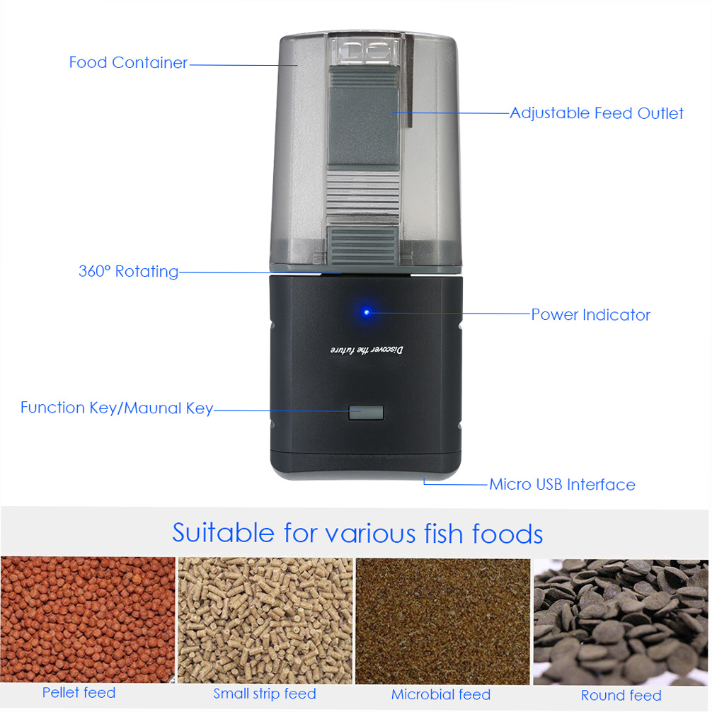 Wifi Fish Feeder Automatic Aquarium Feeding Timer Fish Food Dispenser Adjustable Outlet App Remote Control Fish Tank Accessories