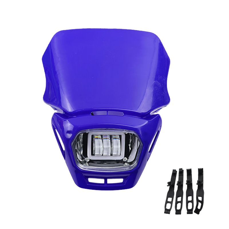 Schmutz Grube Fahrrad Zubehör Kunststoff LED Für sterben Meisten aus Straße Scheinwerfer Hochwertige Scheinwerfer Scheinwerfer Motorrad Moto-Cross Teile: Blau