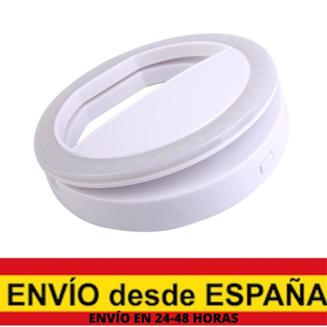 Selfie LED la luz del Flash Led de luz Cámara Clip móvil Selfie para teléfono anillo de luz de vídeo mejorar hasta Selfielámpara: Blanco