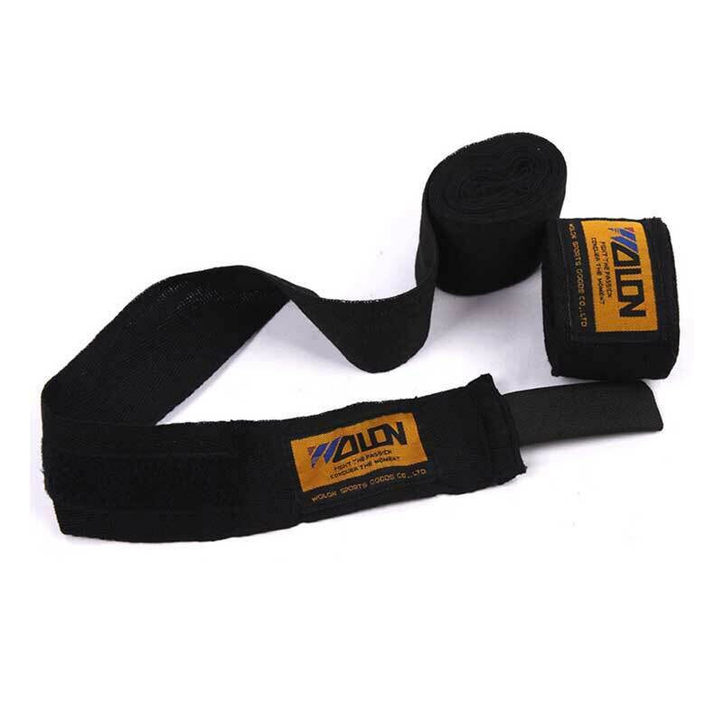 2 piezas Elastoplast puro algodón boxeo vendaje largo 2,5 m ancho 5 cm deportes elásticos seguridad deportiva correas envolturas Boxer guantes de mano: Black