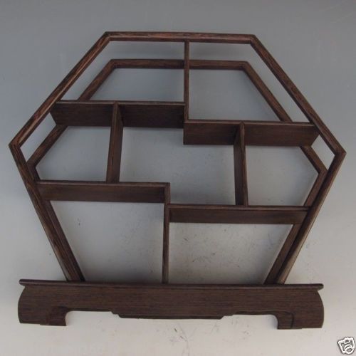 Collection orientale chinoise, étagère incurvée en bois, pentagone, révélation