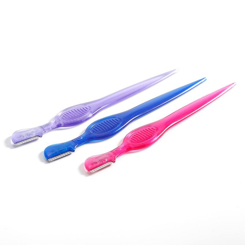 Eyebrow Trimmer Hair Remover Facial Razor Blades Shaver Sharp Set Makeup Tool Kit Face Safety Eyebrow Shaper Shaver Random Color: 5pcs