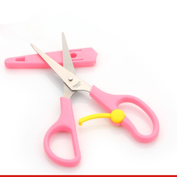 ZtDpLsd Scissors Stationery Children Primary School Students Art Safety Infant Plastic Hand - Cut Paper Stainless Steel Scissors