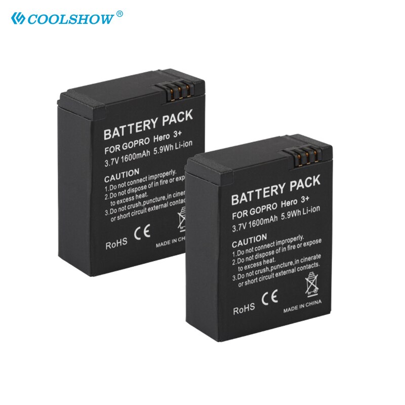 Batería de 201 mah para cámara GoPro, 301, 1600, 201, HD, HERO3, Hero 2, AHDBT-201, AHDBT-301, AHDBT-302