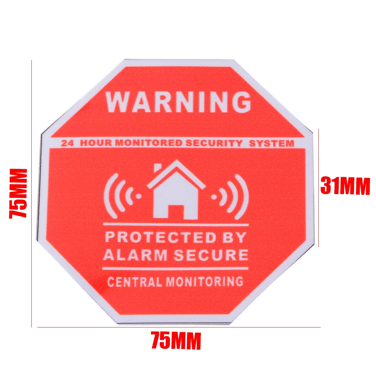 5pcs 7.5*7.5cm Home Alarm Security Warning Sign Adhesive Sticker Decal Window Door Vinyl Decal Warning Sticker