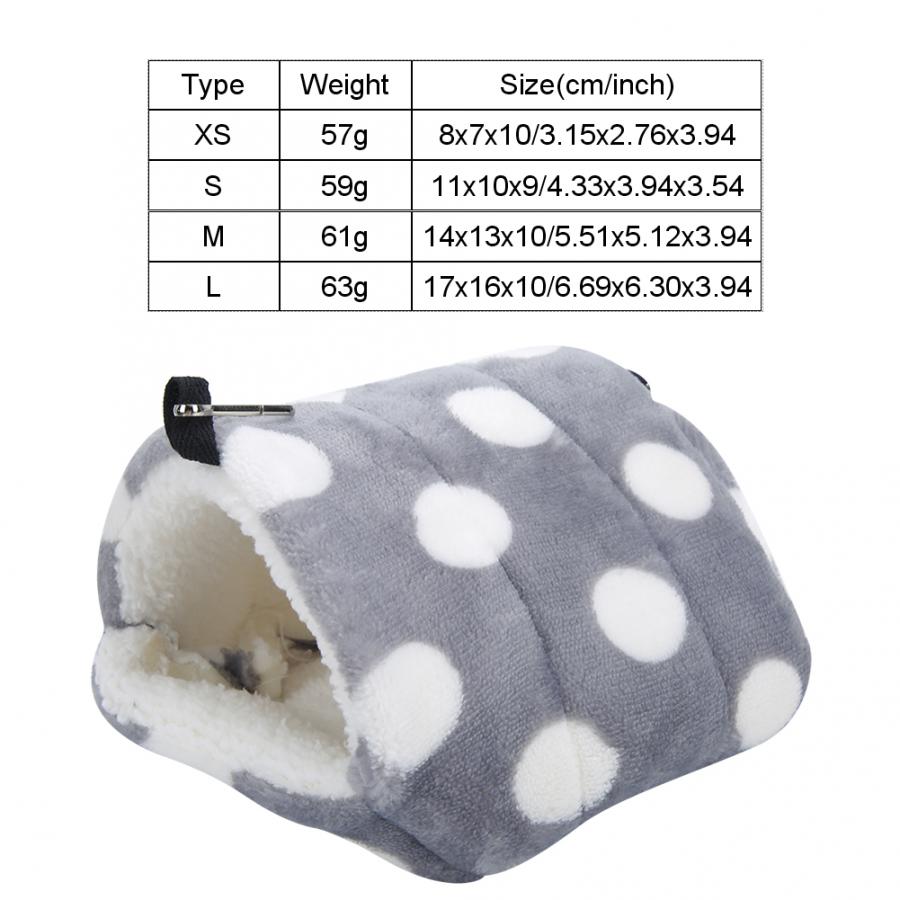 Huisdier Hamster Hangmat Kooi Flanel Shu Fluwelen Hamster Winter Warm Hangmat Opknoping Bed Accessoire Voor Kleine Huisdieren: M
