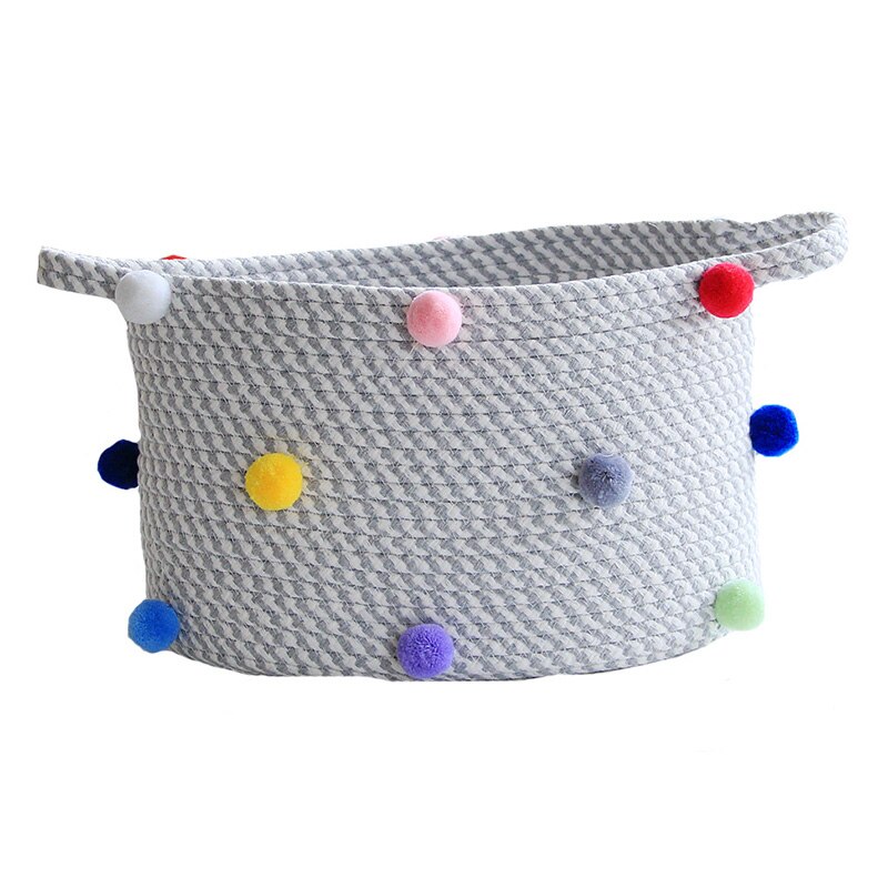 Rope Storage Baskets with Handles Durable Laundry Nursery Weaving Organizer large Dirty hamper H99F