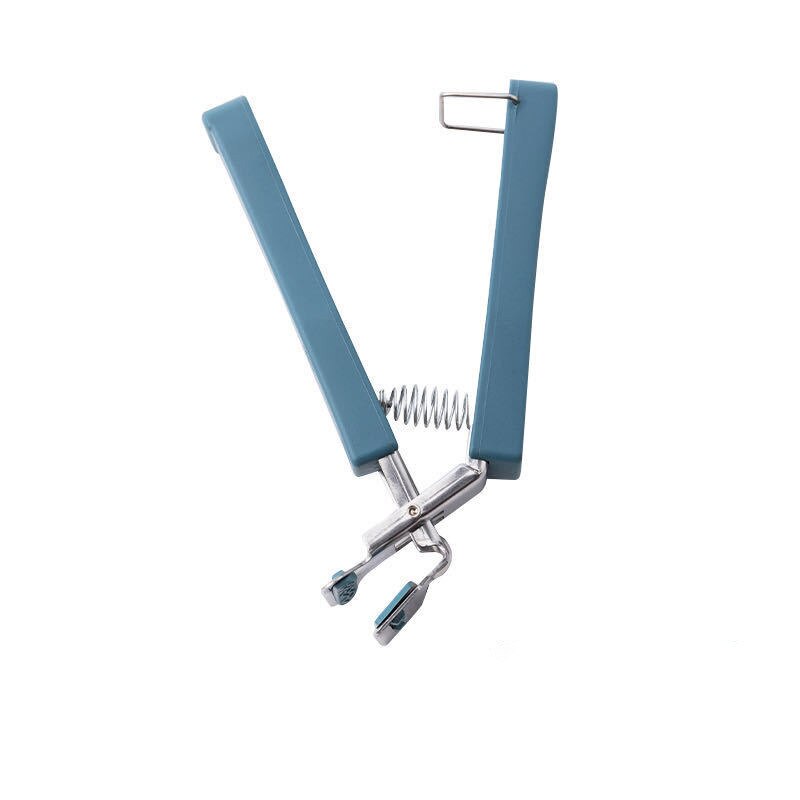 Anti-échaudage pince de cuisine outil plaque pince receveur bol pince ménage vapeur pince support de plaque anti-dérapant vapeur: Blue Bowl Clip