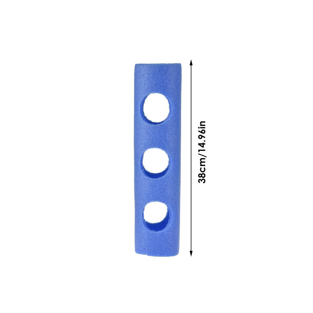 Conector de fideos agujereados cruzados para piscina, accesorio para piscina, Ayuda de entrenamiento, azul: 3 hole