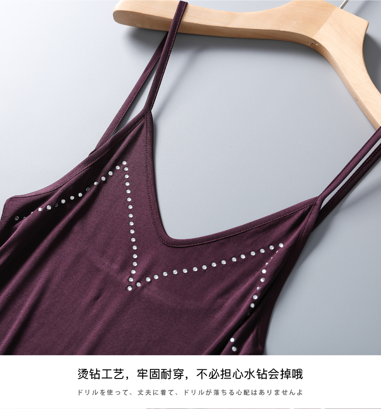Kvinners s 50%  silke 50%  viskose full slip nattkjole nattøy chemise justerbare stropper  sg332