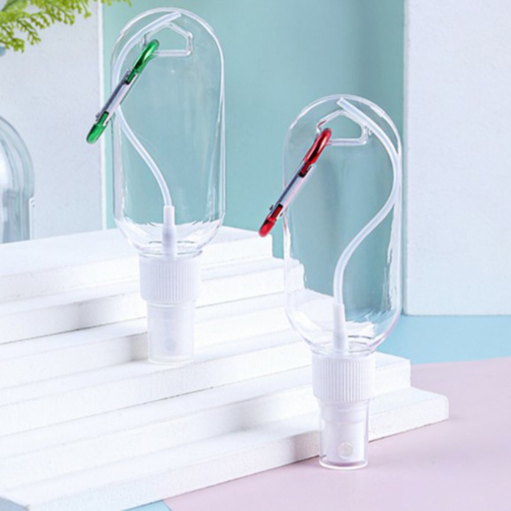 Petg Transparante Haak Fles 50Ml Spray Fles Desinfectie Water Fles Handdesinfecterend Fles Draagbare Reizen Gel Fles: transparent 2