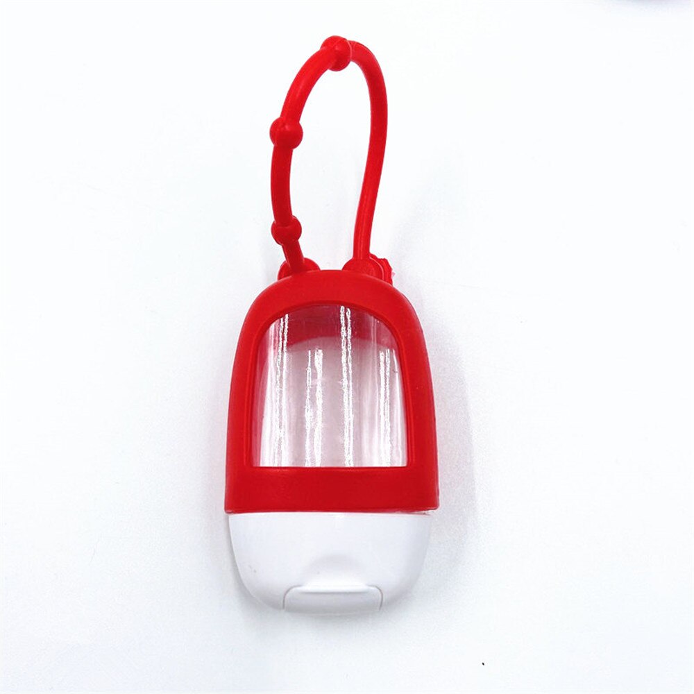 30Ml Mini Empty Hand Sanitizer Bottle Refillable Containers Reusable Silicone Protective Case Sub Travel Accessories: red